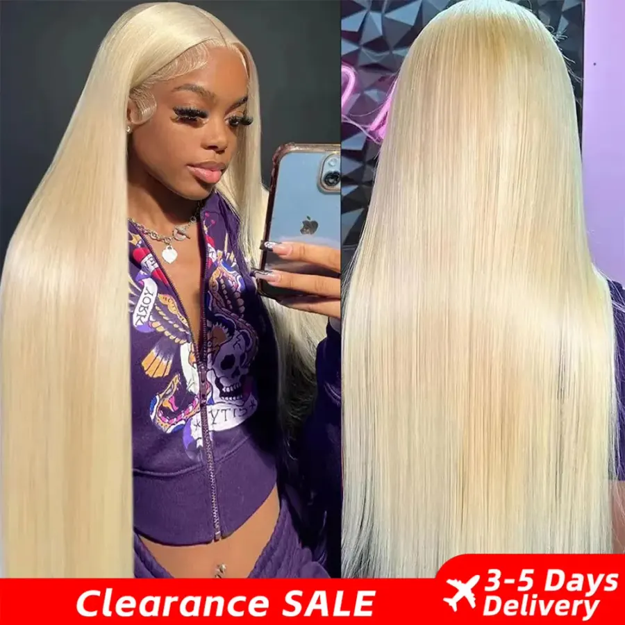 Blonde 613 13x6 Lace Frontal Wigs HD 613 Lace Front Human