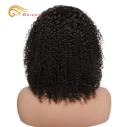 Short Curly Bob Wigs 180% Density Curly Human Hair Wig With
