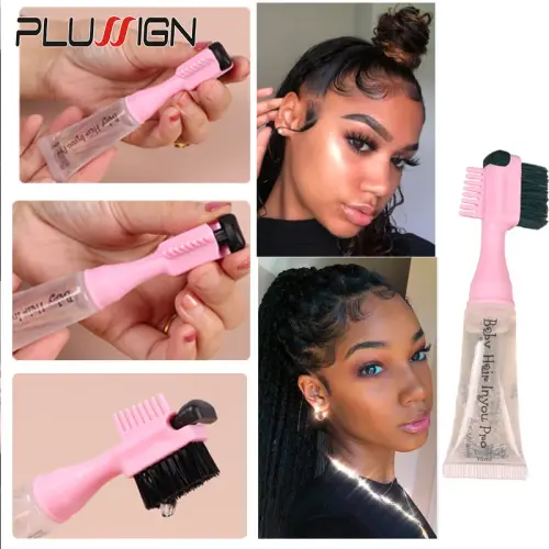 1Pcs Hair Styling Edge Control Gel With Brush For Baby Hair