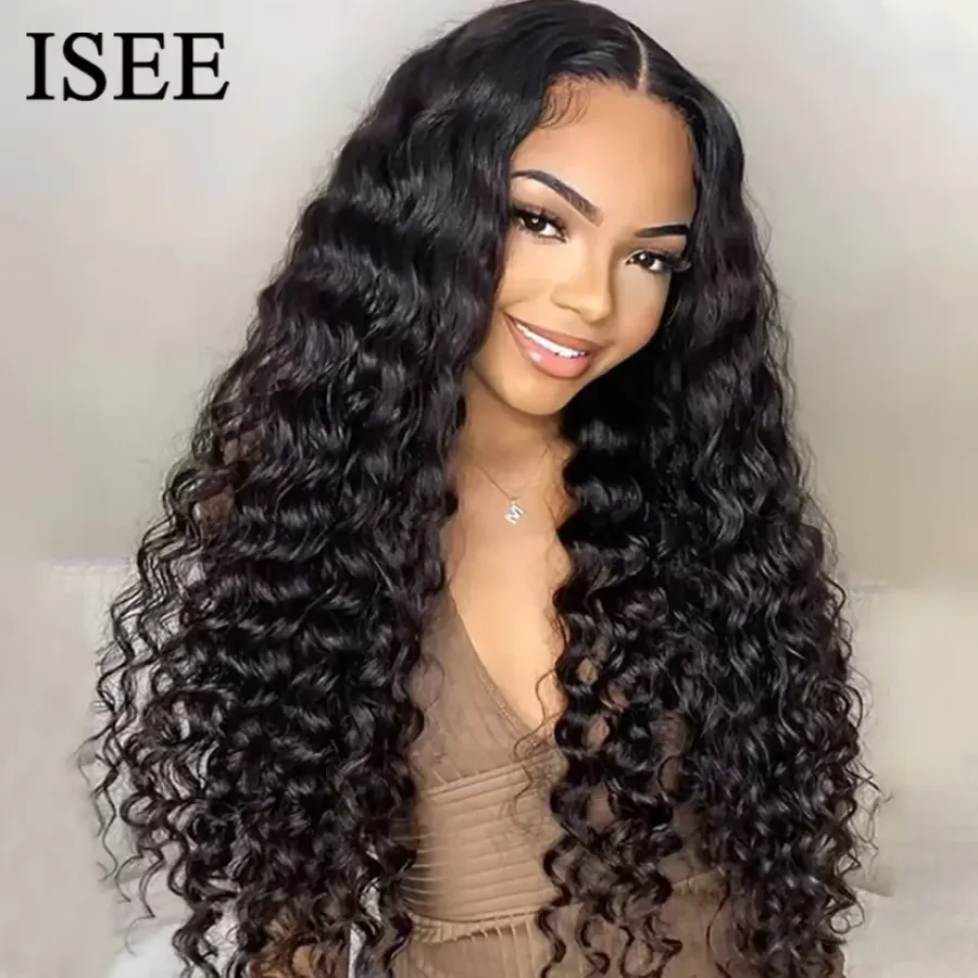 Wear And Go Pre Cut PrePlucked Glueless Wig ISEE Hair Deep