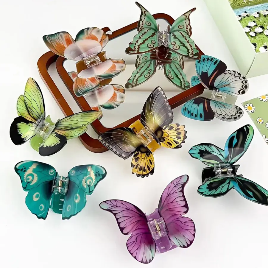 1Pc Big and Elegant Butterfly Hair Claw Clips