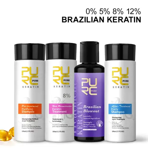 PURC Keratin Treatment Shampoo Conditioner Hair Straightening
