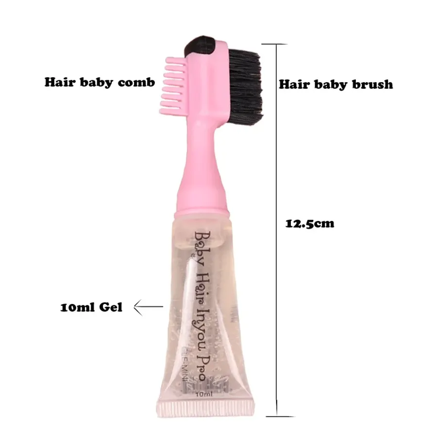 Hair Styling Edge Control Gel With Brush For Baby Hair