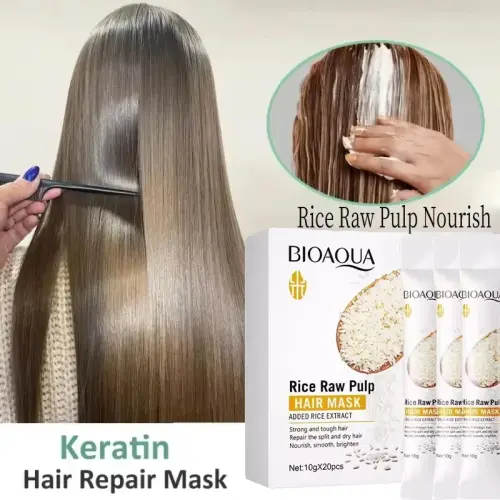Keratin Hair Mask Fast Repair Damaged Frizzy Hair Soft Smooth
