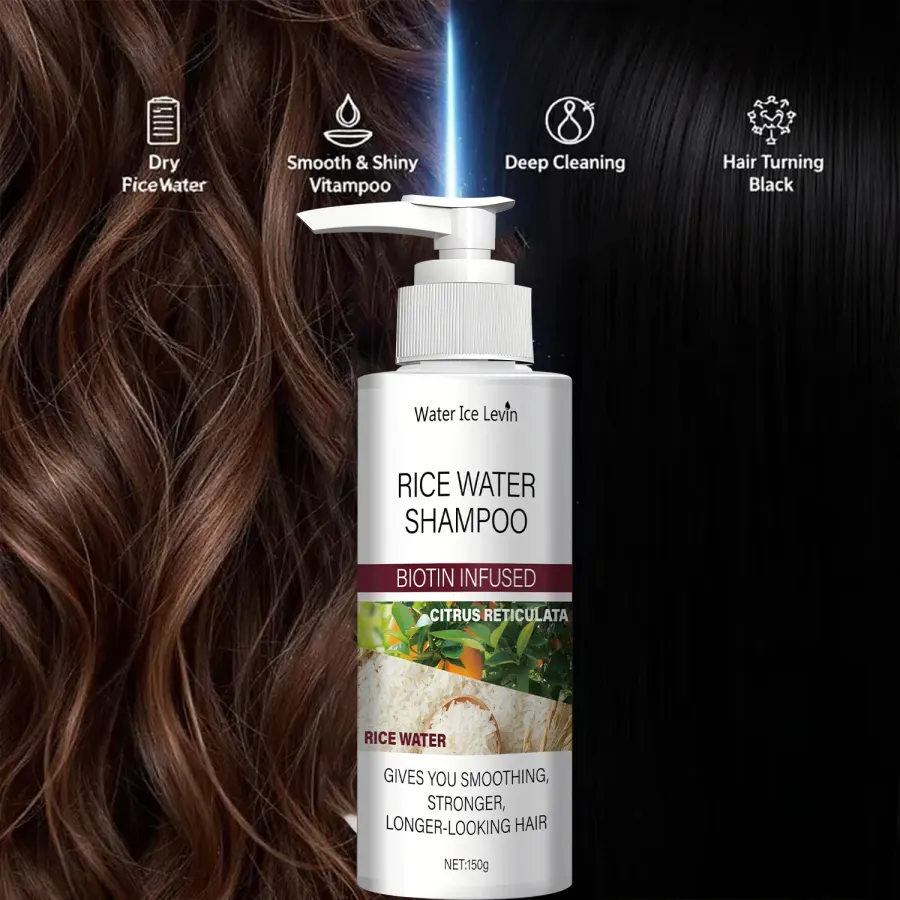 Rice Water Shampoo with Biotin & Keratin - Smoothing &
