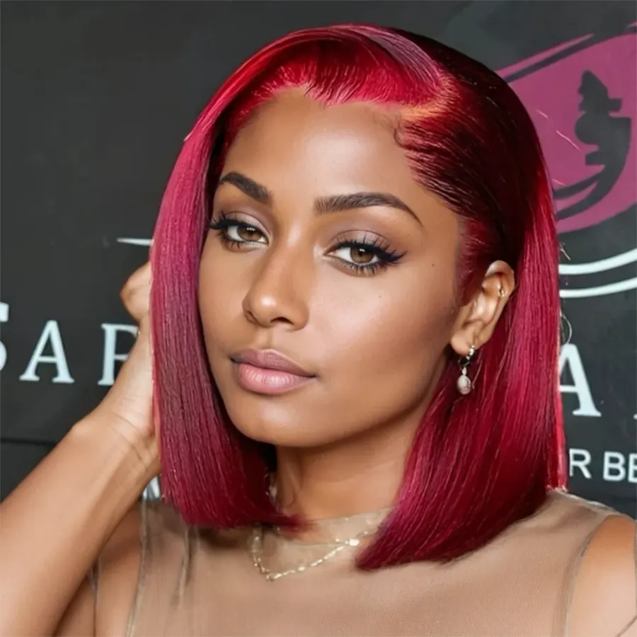 Bob Wig Human Hair 13X4 HD Lace Frontal Short Straight Lace