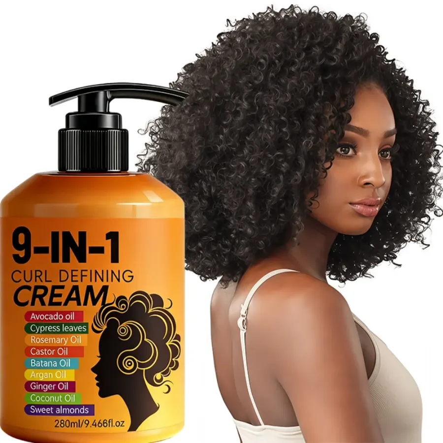 280ml Curly Hair Styling Cream, Moisturizing and Smoothing Formula