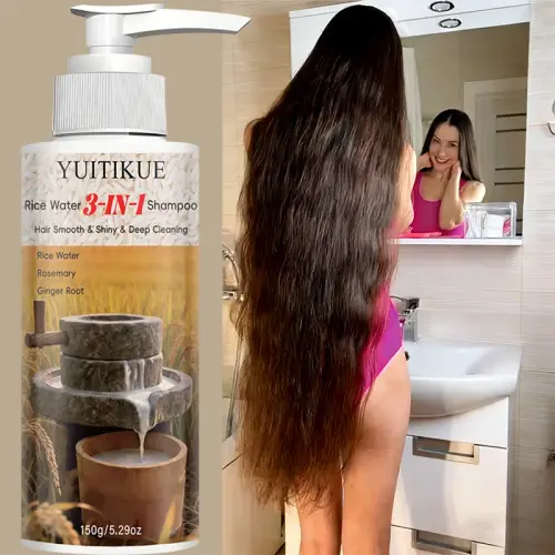 YUITIKUE Rice Water 3-in-1 Shampoo - Rosemary Ginger Root