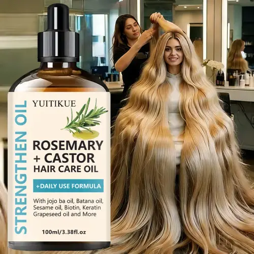 YUITIKUE Rosemary + Castor Strengthening Hair Oil - Daily Use
