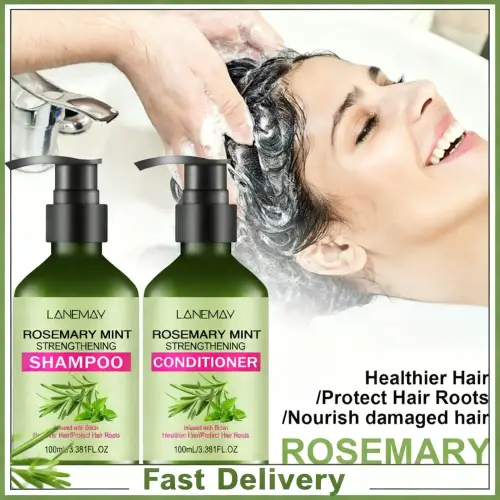 2/4PCS Rosemary Mint Strengthening Shampoo and Conditioner Set