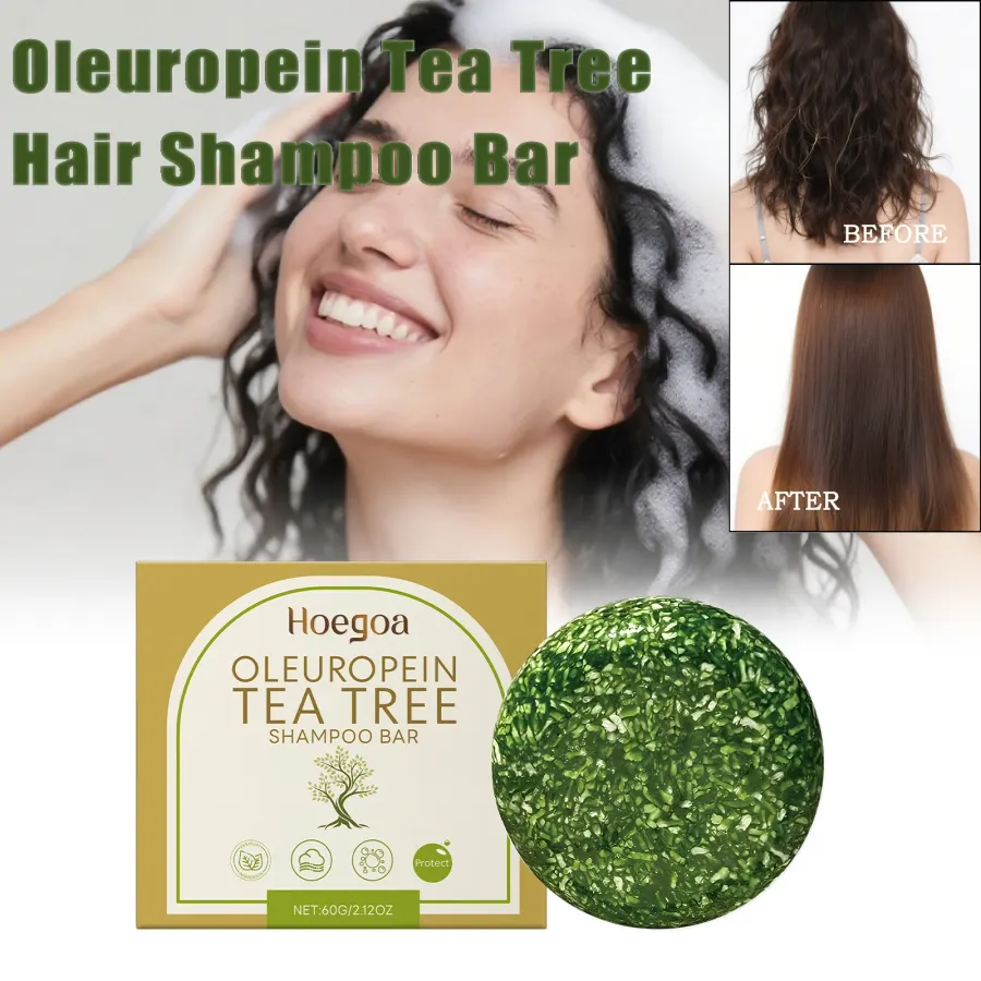 Herbal Dandruff Removal Shampoo Bar Mild Tea Tree Oil Essence