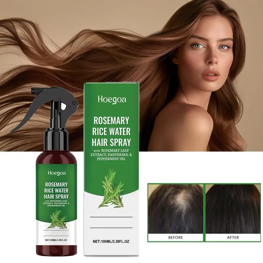 Rosemary Rice Water Hair Growth Spray with Peppermint Biotin