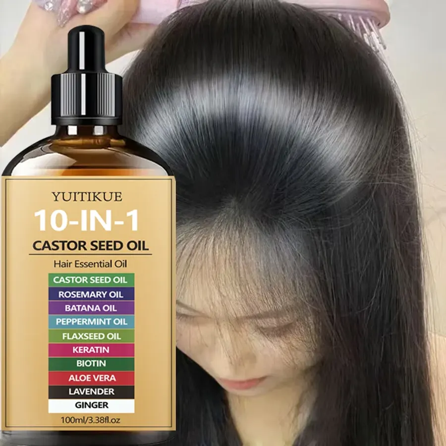 10-in-1 Castor Hair Essential Oil 100ml - Nourishing Scalp