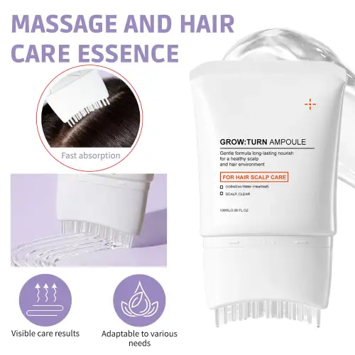 Scalp Care Serum with Built-in Massager Brush Nourishing