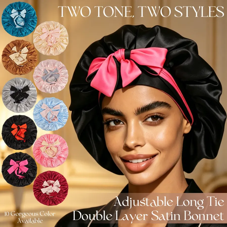 Ladies Satin Sleep Cap Hair Protection Cover Soft Comfortable